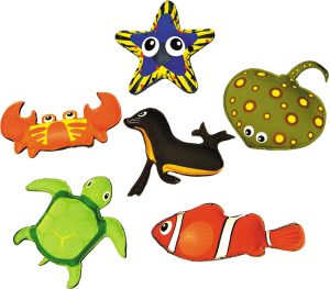Duikbeesten, set van 6